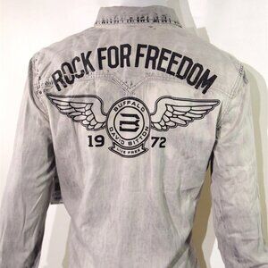 Buffalo David Bitton men's chambray shirt size medium slim fit